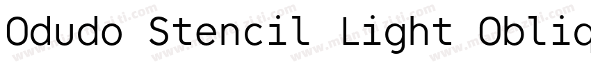 Odudo Stencil Light Oblique字体转换